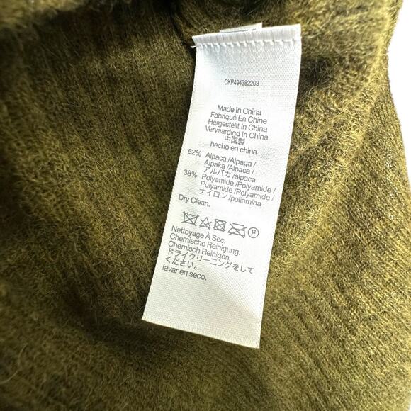 Madewell Ribbed Alpaca-Blend Crewneck Sweater Olive Green Size XXS - Picture 5 of 8